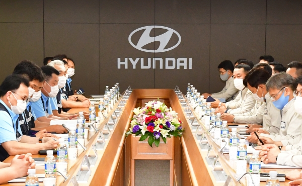 현대차 노사 임단협 상견례. (사진 뉴스1)