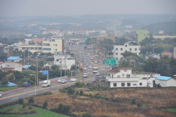 제주 제2공항 대상지로 선정된 제주 서귀포시 성산읍 신산리 전경